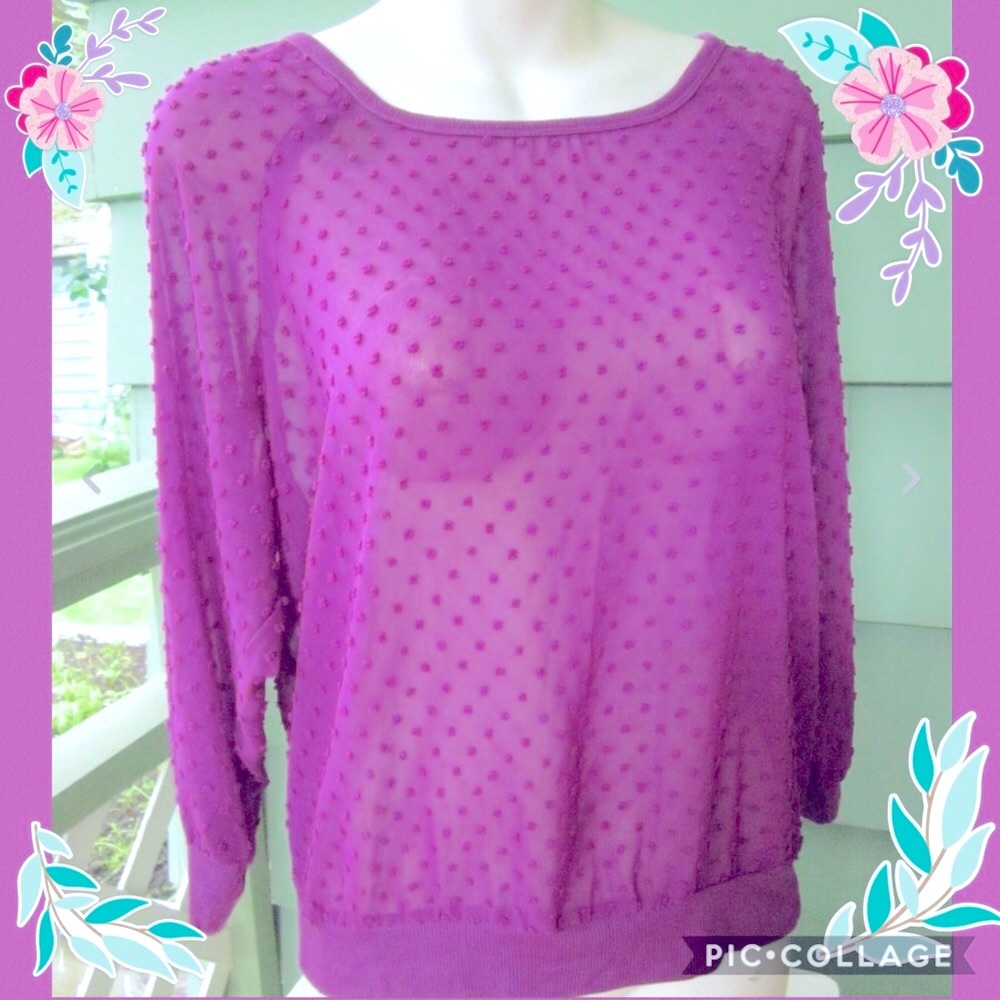 Bobeau sheer top